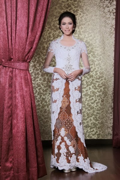  Modern  Kebaya  Wedding Beautiful White International 