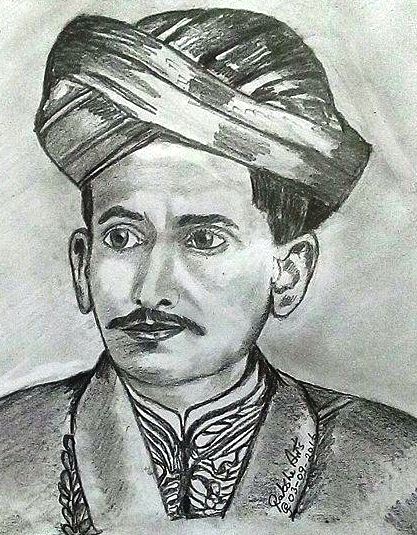 PENCIL DRAWING - M. Visvesvaraya