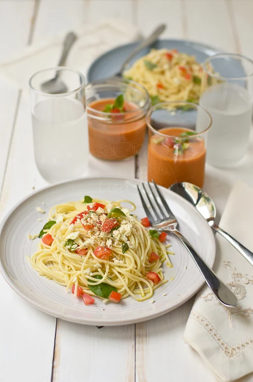 Angel Hair, Lemon and Olive Oil.  