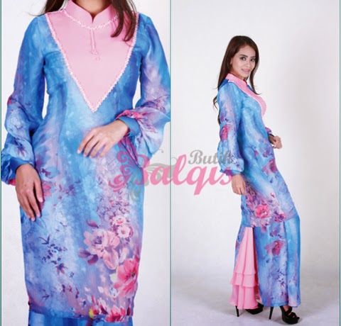  Model  baju  kurung terbaru  batik  melayu kombinasi bordir 