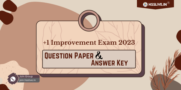 plusone improvement question paper answer key