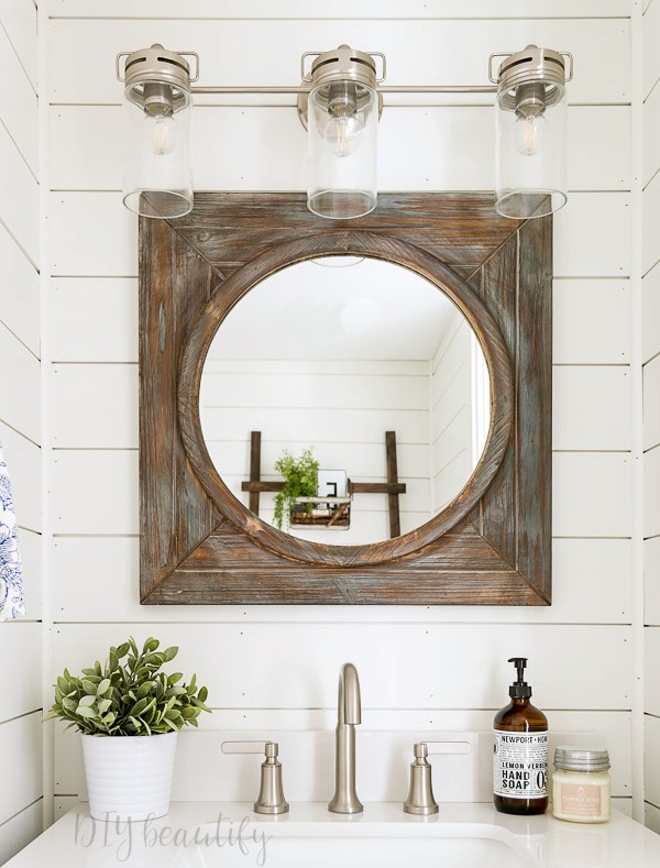 A Tiny Bathroom Reveal With Modern Farmhouse Style Diy Beautify Creating Beauty At Home