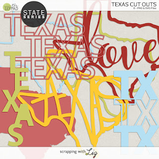 Texas Cut Outs for Digital and Hybrid Scrapbooking