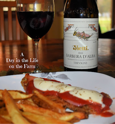 Milanesa Napolitana with Barbera Wine