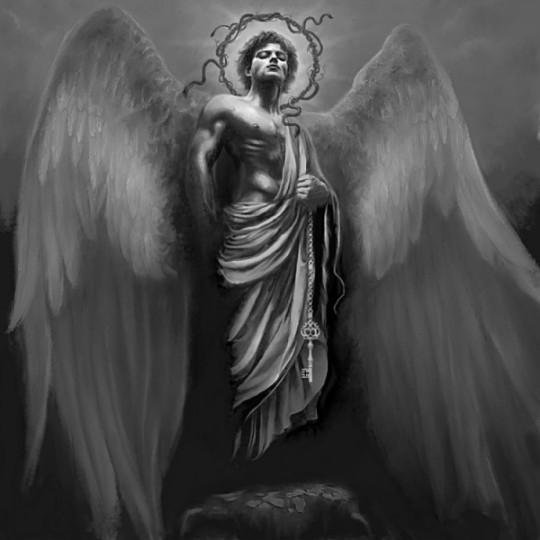 Bentuk Lucifer digambarkan sebagai malaikat tampan yang menunggangi kuda