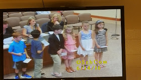 Keller 2nd grade students ready to model their morning meeting for the School Committee