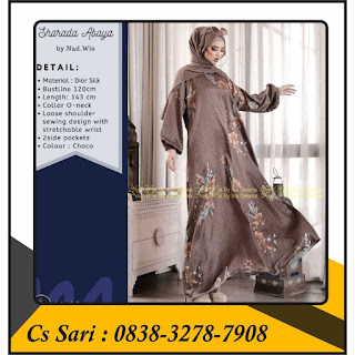 SHARADA CHOCO ABAYA by nadwiebyinadwiana - GAYA BAJU MUSLIM TERBARU