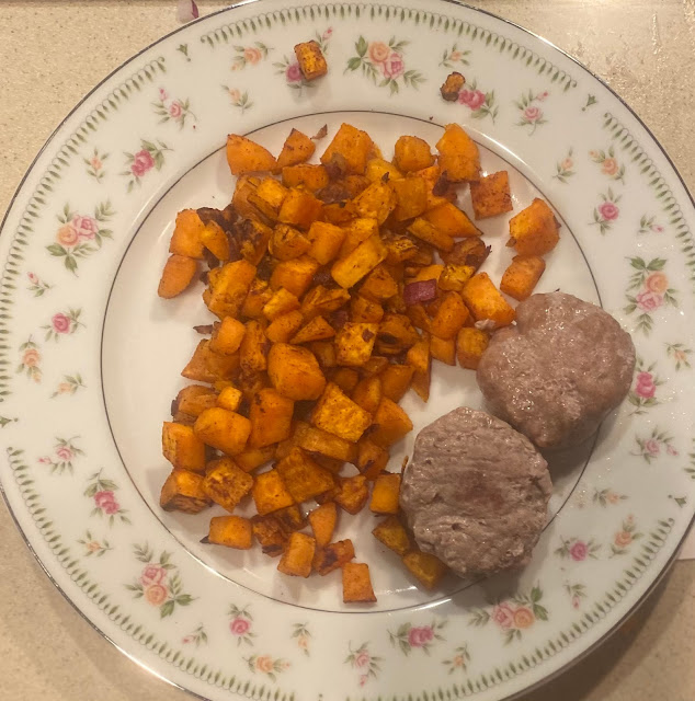 American Breakfast Sausage &  Hearty Sweet Potato Hash