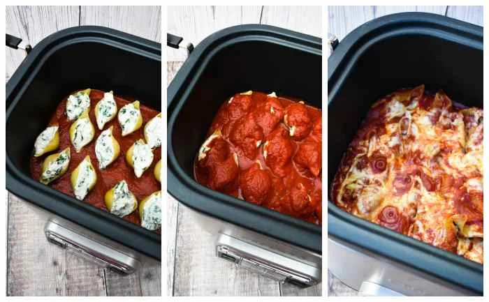 Slow Cooker Vegan Spinach & Cream Cheese Stuffed Pasta Shells