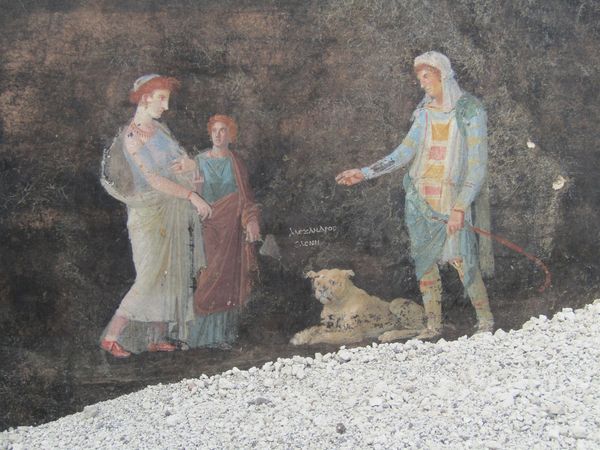 O Πάρης συναντά την ωραία Ελένη. [Credit: Pompeii - Parco Archeologico]