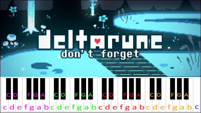 Don't Forget (Deltarune) Piano / Keyboard Easy Letter Notes for Beginners