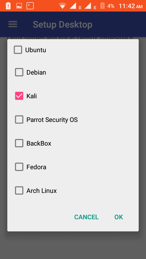 select kali