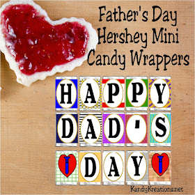 Give dad a gift he'll really love this Fathers Day....with chocolate! These easy Hershey mini printable candy bar wrappers are a perfect gift filled with love and sweetness.