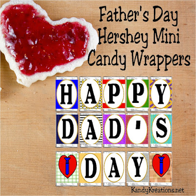 Give dad a gift he'll really love this Fathers Day....with chocolate! These easy Hershey mini printable candy bar wrappers are a perfect gift filled with love and sweetness.