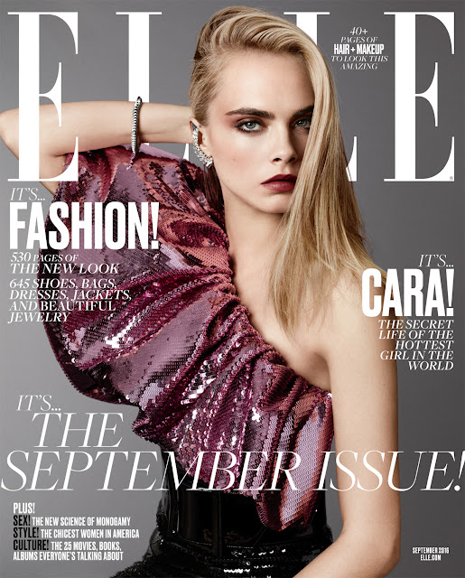  Actress, Model, @ Cara Delevingne by Terry Tsiolis Elle US September 2016