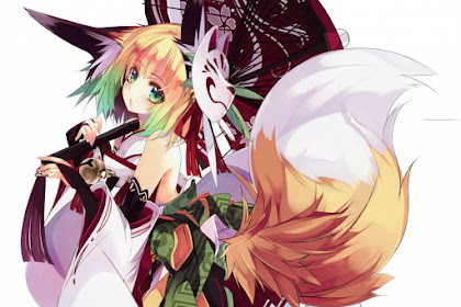 Fox mask anime girls