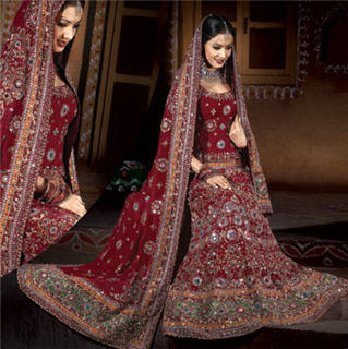Maroon-Indian-Wedding-Dress