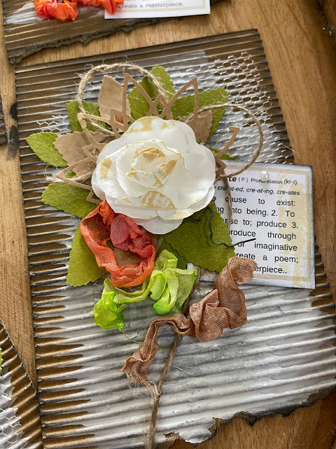 Rustic Grungy Flower Card using Texture Paste