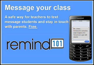 Remind 101 to message students and parents - free and safe