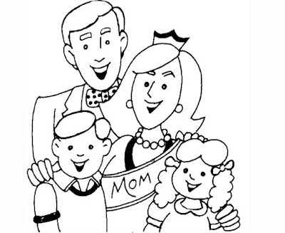 Desenhos para Colorir da família – Imagens para imprimir