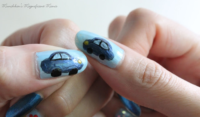 Volkswagen Beetle Nail Design