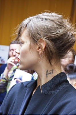 Freja Beha Neck Tattoos