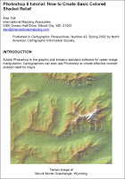 Photoshop basic, Create Basic Colored Shaded Relief