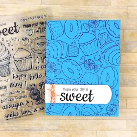 Sunny Studio Stamps: Sweet Shoppe Cupcake, Ice Cream & Donuts Card by Creations Galore