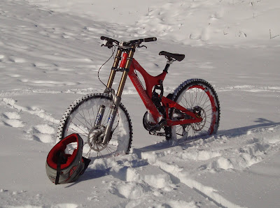 My bike in the snow just