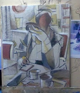 Retrato en acrílico paso a paso realizado por Juan Sanchez Sotelo. Academia de dibujo y pintura Artistas6 de Madrid.