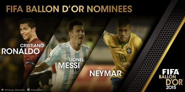 Neymar disputará  título de melhor do mundo com Messi e Cristiano Ronaldo