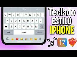 Teclado estilo iPhone : iOS17, español, nuevos emojis y sonido.