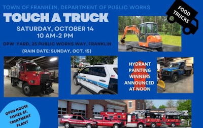 Reminder - Annual "Touch a Truck" scheduled for Oct 14 from 10 AM to 2 PM