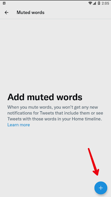Mute atau blokir kata-kata atau hashtag tertentu di aplikasi twitter android