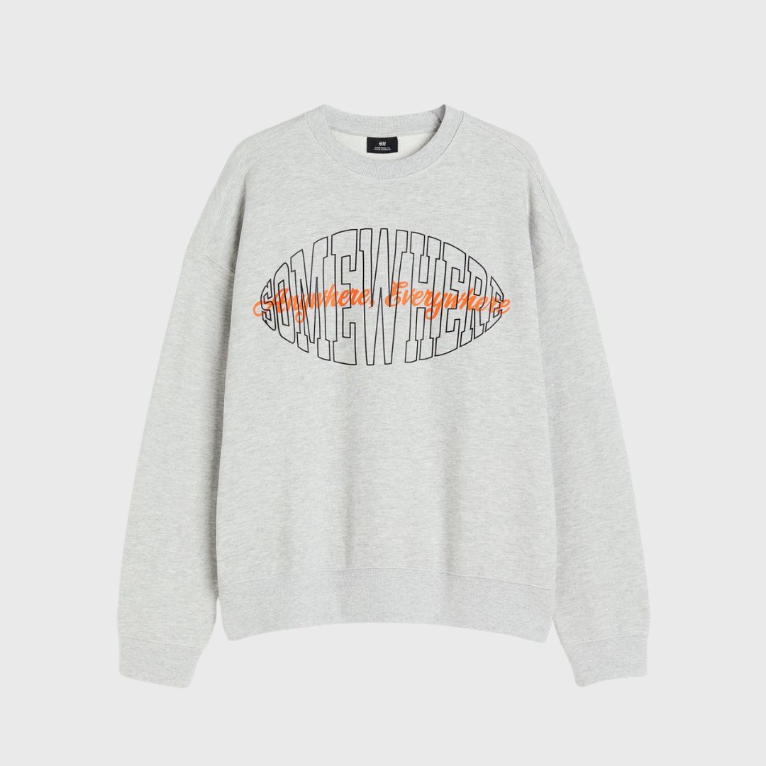 relaxed fit printed sweatshirt