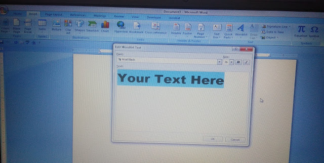 edit wordart dialog box image