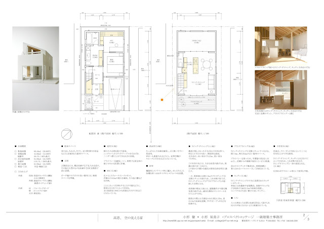 シンプルな輪郭が内包する納屋のような居心地の良い住まい　平面計画　外観・内観イメージ