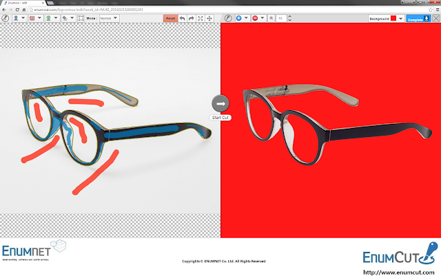 http://www.enumcut.com : Enumcut.com[Tutorial-56]:Manual(Expert) Mode- Glasses photo for shopping seller-backgrund removal