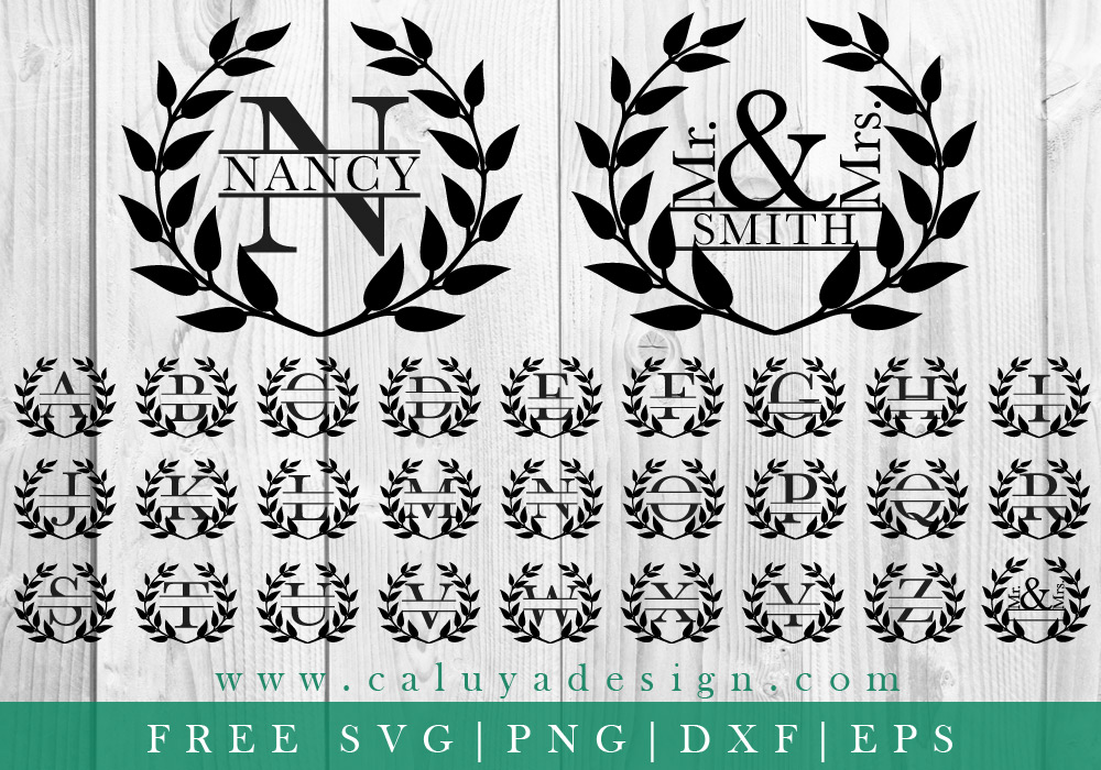 Free Split Letter Monogram Svg Free