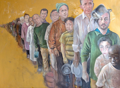 Photos: Syrian artist depicts Trump, Obama, Putin and other world leaders as refugees 