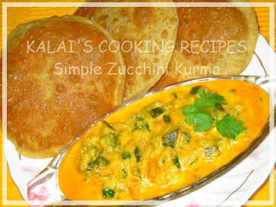 Simple Zucchini Kurma Recipe | Courgette Korma Recipe