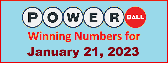 PowerBall Winning Numbers for Saturday, January 21, 2023