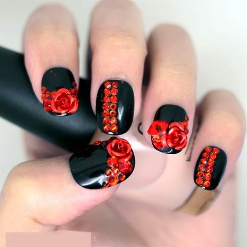 Red Rose Nail Arthttp://9ailsside.blogspot.com/Nail Side