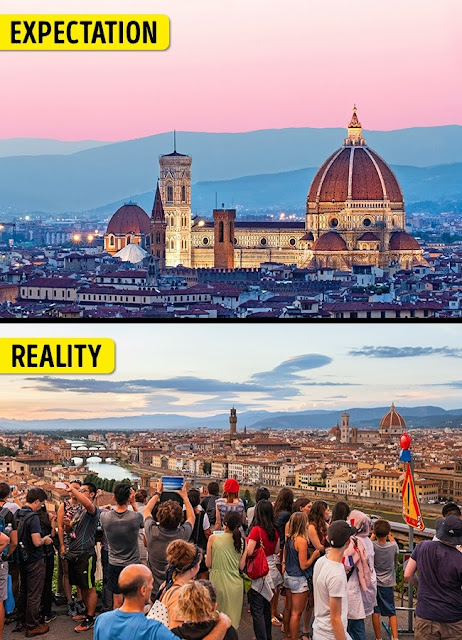 Piazzale Michelangelo saat matahari terbenam, Florence