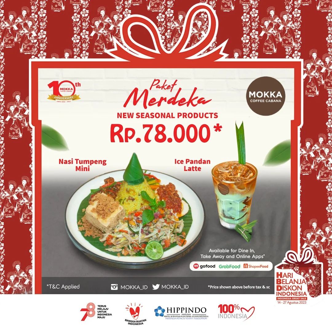 MOKKA COFFEE CABANA Promo PAKET MERDEKA Hanya Rp 78.000,-