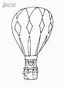 Hor Air Balloon DigiFreebie. Happy Friday Everyone! (hot air balloon)