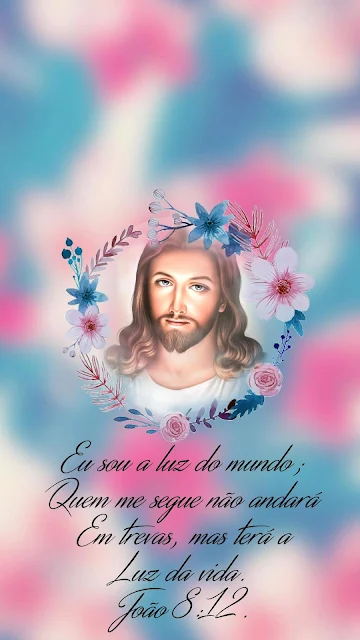 Papel de Parede Jesus Cristo Eu Sou A Luz do Mundo.