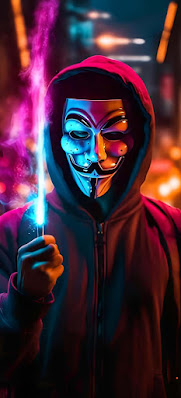 Hoodie Guy Anonymous Mobile Wallpaper is a free high resolution image for iPhone smartphone and mobile phone.