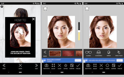 5 Aplikasi Pengubah Warna Rambut Gratis Di Android-Hair_Color_Studio