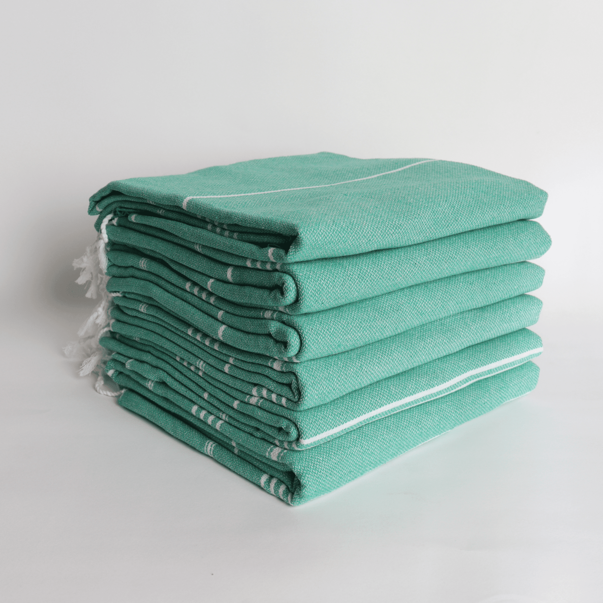 Pack of 6 - Turkish Beach Towels - Soft Striped Cotton Peshtemal Hammam Towels